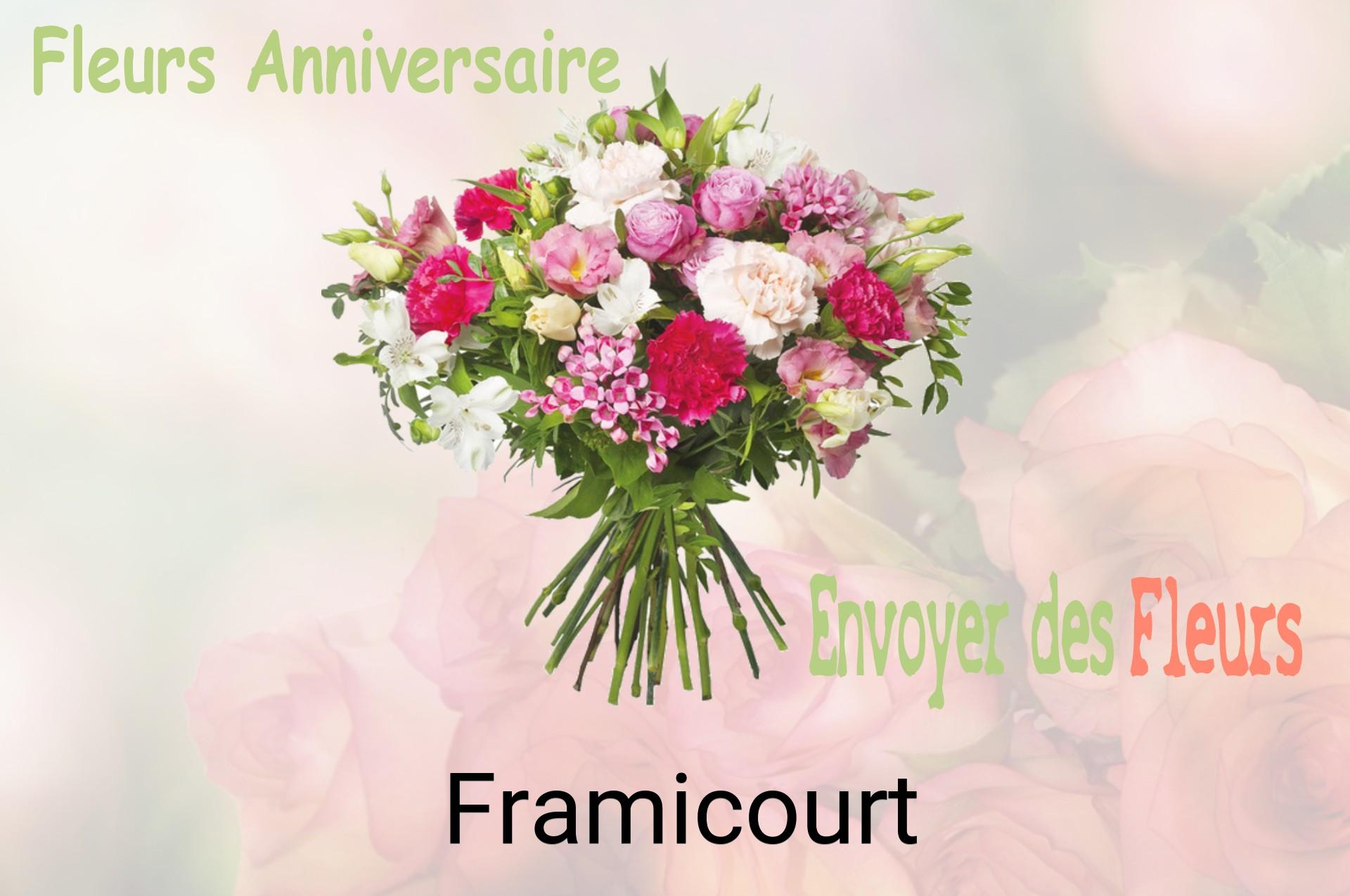 Bouquet de fleurs d’anniversaire livré à Framicourt