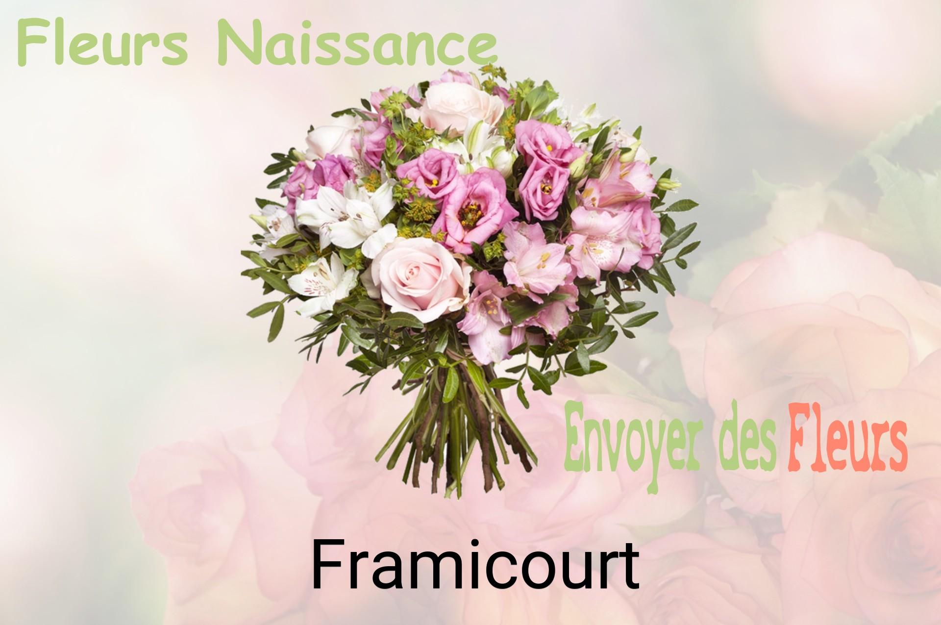 Bouquet de fleurs de naissance livré à Framicourt